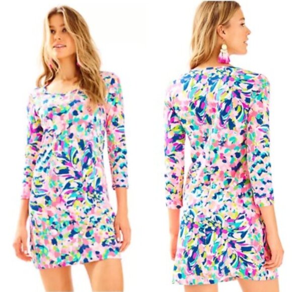 Lilly Pulitzer Beacon Dress in Pina Colada Club Reduced Size Large NWT - Picture 1 of 6